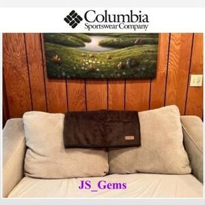 Columbia Fleece Throw Blanket Brown & Green Home